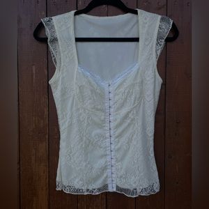 Vintage Cream Lace Top